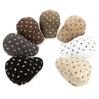 Men Women Cotton Grid Beret Cap Newsboy Adjustable Cabbie Hat