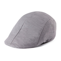 Men Women Cotton Solid Beret Cap Casual Retro Forward Hat