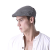Men Women Cotton Stripe Beret Hat Outdoor Visor Flat Cap Planas Boina Masculina