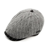 Men Women Cotton Stripe Casual Beret Cap Newsboy Flexible Golf Cabbie Hat