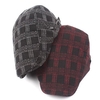 Men Women Cotton Vintage Casual Grid Beret Cap Newsboy Adjustable Beret Hat