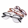 Men Women Eyeglasses Clear Lens Half Frame Glasses Vision Care Eyewear
