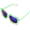 Men Women Fashion Reflective Plating Film Big Frame Resin UV400 Colorful Sunglasses