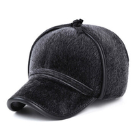 Men Women Faux Mink Fur Earflap Earmuffs Baseball Cap Outdoor Ear Protective Hat