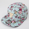 Men Women Floral Flower Adjustable Snapback Baseball Hats Flat Hip Hop Cap