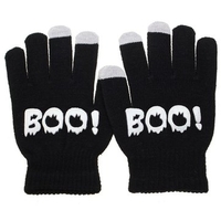 Men Women Fluorescent Ghost Tide Touch Screen Mobile Phone Gloves Knitted Full Finger Mittens