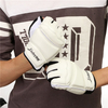 Men Women Kids White Half Finger Gloves Fight Taekwondo Boxing Protector Gloves