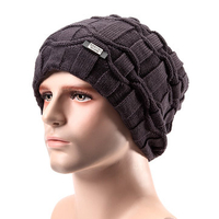 Men Women Knitted Beanie Hat Arctic Velvet Lining Winter Warm Casual Outdoor Ski Cap