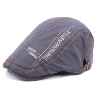 Men Women Letter Embroidery Fashion Beret Hat Casual Forward Sunshade Adjustable Hat