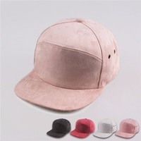 Men Women Macaron Color Suede Hip-hop Hat Flat Brimmed Visor Baseball Cap