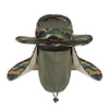 Men Women Mesh Outdoor UV-proof Bucket Caps Windproof Fishing Neck Face Flap Flat Hat