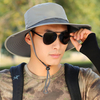 Men Women Outdoor Removable Mesh Quick-dry Fisherman Hat Wide Brim Sunscreen Visor Bucket Hat