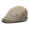 Men Women Patch Embroidered Cotton Beret Hat Casual Outdoor Sunshade Cabbie Cap Adjustable