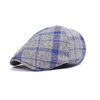 Men Women Plaid Berets Caps Casual Sports Cotton Flat Cap