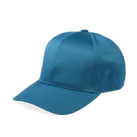 Men Women Polyester Satin Fitted Baseball Hat Plain Adjustable Sports Cap