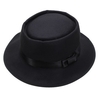 Men Women Porkpie Pork Pie Fedora Upturn Short Brim Black Ribbon Band Caps
