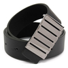 Men Women PU Leather Waistband Smooth Buckle Wide Belts