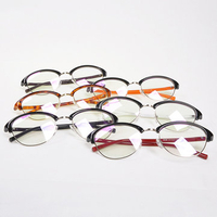 Men Women Radiation Half Rim Frame Glasses Clear Lens Eyeglasses
