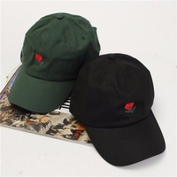 Men Women Rose Embroidery Baseball Caps Adjustable Snapback Hat