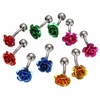Men Women Rose Pattern Cufflinks Cuff Links Wedding Party Shirt Accessories
