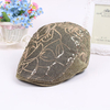 Men Women Sequin Embroidery National Style Beret Hat Forward Sun Cap