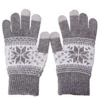 Men Women Snowflake Warm Touch Screen Knit Stretch Gloves Full Finger Mittens