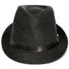 Men Women Solid Braid Fedora Trilby Gangster Cap Buckle Beach Sun Straw Panama Hat