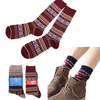 Men Women Stripe Cotton Socks Multi-Color Snow Design Casual Long Sock