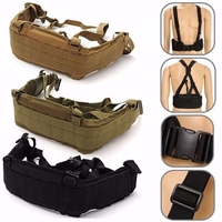 Men Women Tactical Waist Soft Padded Adjustable Belt With Suspender