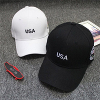 Men Women USA Embroidery Baseball Cap Adjustable Strapback Trucker Hats
