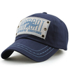 Men Women Vintage Cotton Baseball Cap Adjustable Patch Rivets Golf Snapback Hat