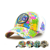 Men Women Vintage Cotton Graffiti Embroidery Baseball Cap Adjustable Golf Snapback Hat