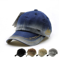 Men Women Vintage Cotton Solid Embroidery Baseball Cap Adjustable Golf Snapback Hat