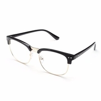 Men Women Vintage Retro Half Frame Clear Lens Glasses Eyewear Eyeglasses