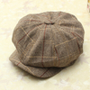 Men Women Vintage Tweed Cap Newsboy Golf Driving Flat Cabbie Hat