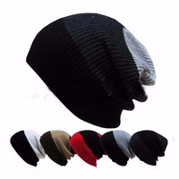 Men Women Warm Knit Ski Baggy Cap Winter Skull Slouchy Beanie Wool Hat