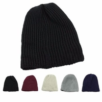 Men Women Warm Winter Knit Ski Cap Beanie Slouchy Oversize Hat