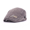 Men Women Washed Cotton Beret Cap Casual Forward Peaked Hat