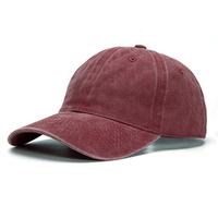 Men Women Washed Denim Fitted Baseball Cap Solid Polo Style Sports Visors Hat
