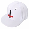 Men Women White Hip Hop Flat Hat Fashion Hip-hop Cap The Cross Embroidery Baseball Cap