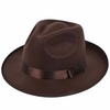 Men Women Wide Brim Fedora Trilby Panama Cap