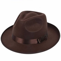 Men Women Wide Brim Fedora Trilby Panama Cap