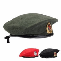 Men Women Wool Beret Beanie Cap Vintage Military Soldier Army Hat