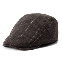 Men Woolen Cotton Blend Beret Cap Gird Blank Newsboy Adjustable Thick Golf Cabbie Hat