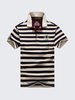 Mens AFSJEEP Summer Polo Shirt Stripe Printing Short Sleeve Cotton Casual Tops