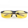 Mens Anti-UV Night Vision Polarized Sunglasses Brass Frame Glasses Anti-glare Driving Eyewear