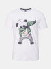 Mens Breathable Casual Tee Top 3D Panda Printed Round Neck Short Sleeve T-shirt