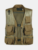 Mens Breathable Mesh Multifunctional Pockets Waistcoast Quick Dry Outdoor Fishing Sleeveless Vests