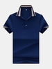 Mens Breathable Polo Shirt Solid Color Short Sleeve Spring Summer Casual Tops
