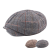 Mens British Style Gentleman Octagonal Beret Hats Casual Newsboy Painter Forward Caps